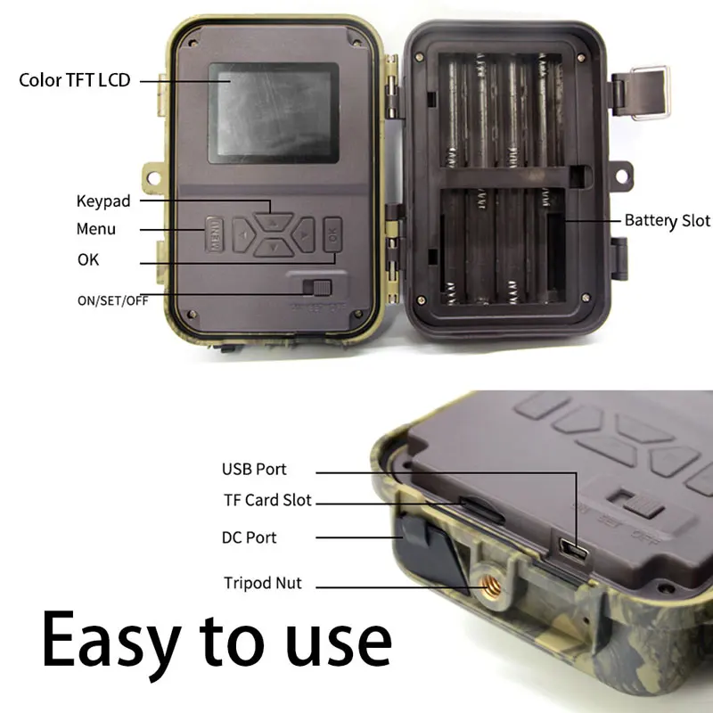 Hot Sale 1080P HD Hunting Camera 16MP 38pcs 940nm Infrared LEDs Hunting Traps Wildlife Trail Camera