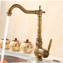 Новое поступление Европейский ретро стиль и Бронзовый Матовый поверхность кухонный кран Ванная раковина кран латунный корпус смеситель для воды