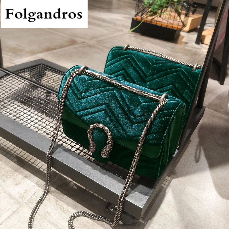 

2018 Luxury Brand Women Messenger Chain Bags Velvet Lady Fashion Brand Shoulder Bags Designer Handbags Famous Brand Women Clutch