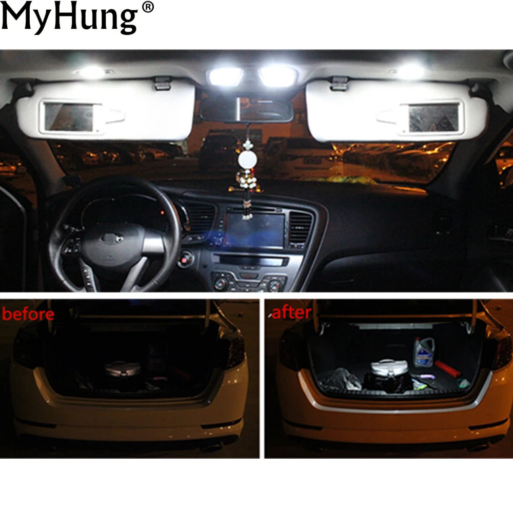 6pcs For Kia Sorento 09 10 11 12 Led 12v Car Led Interior Lights Kit Package Dome Rear Trunk Vanity Mirror Light Sorento 09 Sorento Kiasorento 10 Aliexpress