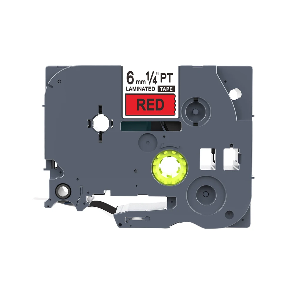 1 шт. 6 мм черная на прозрачной TZe-111 TZ2-111 лента этикеток совместима с принтерами этикеток Brother P-Touch PT200/1000 D210 H110 E110 PUTY - Цвет: Black-Red