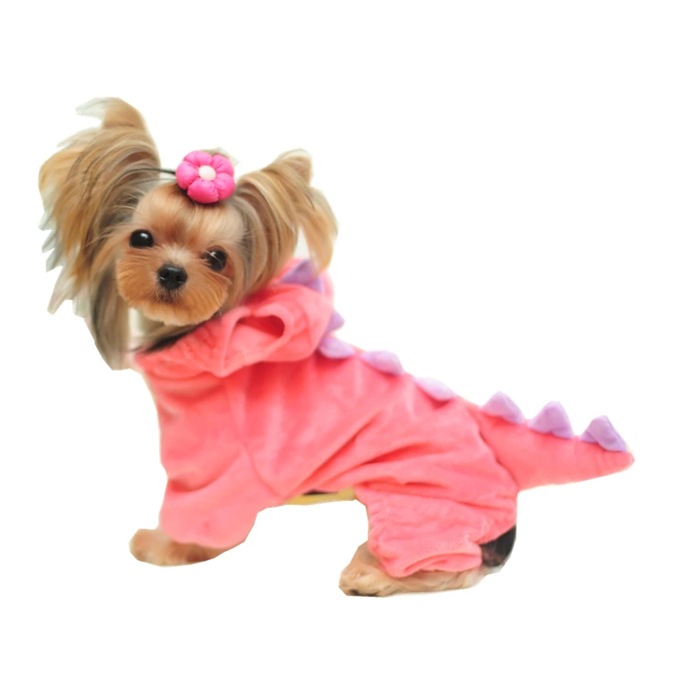 Cosy Dog динозавр Хэллоуин костюм XL розовый синий Зимняя одежда для девочек очень маленькая кофта с капюшоном для домашнего животного комбинезон хлопок Одежда для йоркширского терьера мальчиков
