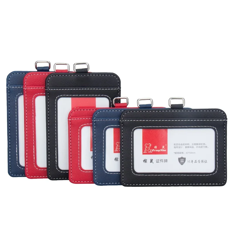 

2018 men's id card badge holder without lanyard, office holders for cards and certificates case for admission cover on license