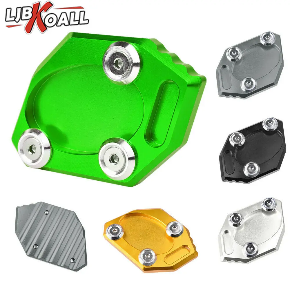 Мотоцикл увеличить Kickstand Сторона Стенд Pad расширение пластина для Kawasaki Ninja 250 300 EX300 EX250 ZX300R ZX250R 2013