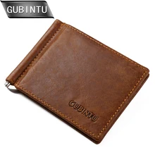 GUBINTU Brand Men Genuine Leather Bifold Purse Billfold Wallet font b Money b font font b