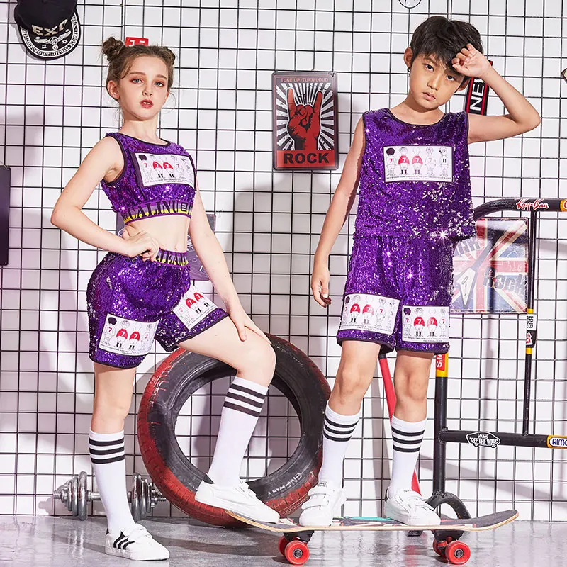 2018 Новая мода мальчиков для джазовых танцев хип-хоп костюм девушки Подиум танец Костюмы прилив DS Производительность топ + брюки DQY10693