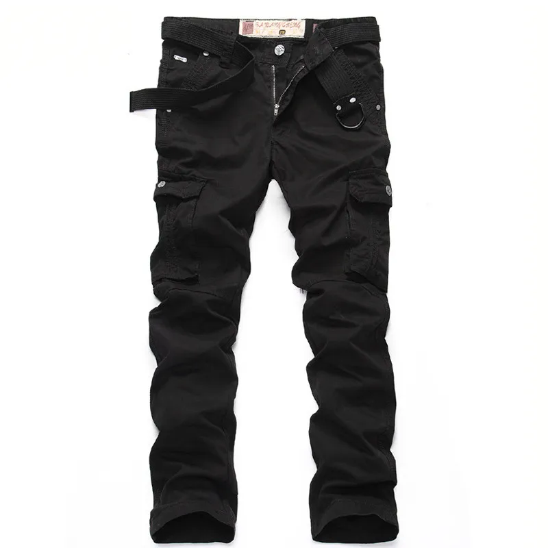 MORUANCLE Casual Mens Straight Tactical Pants With Multi