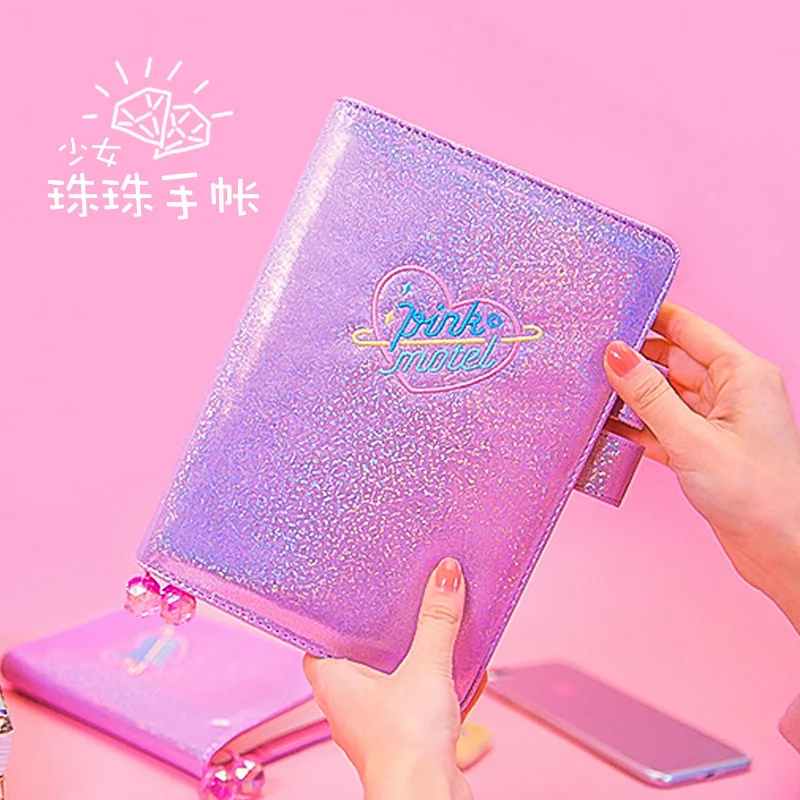 

New Diary Book Love pattern NoteBook Gypsophilalaser travel Diary Planner Notepad Leather Cover Notebook Journal Diary A5/A6