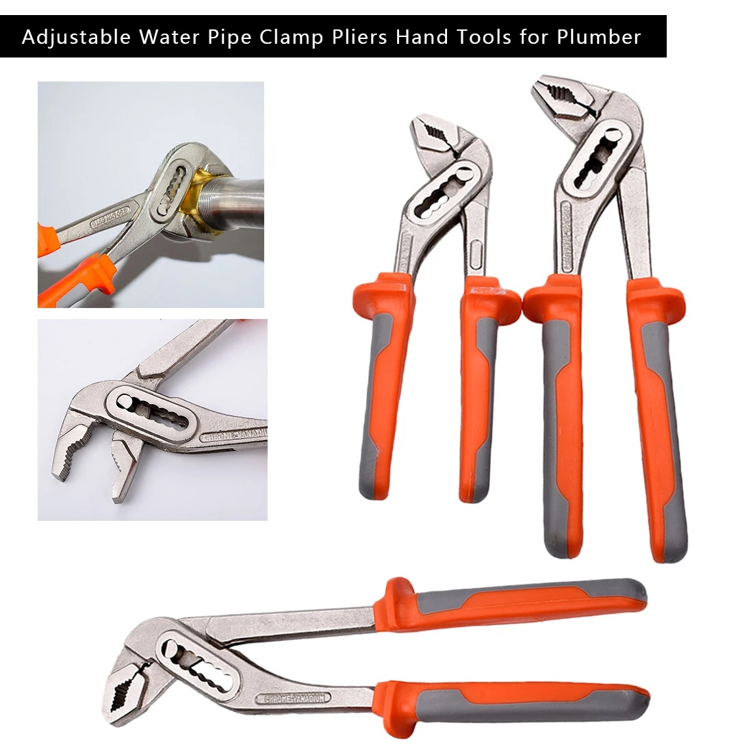 Heavy Duty Quick Pipe Wrenches 8"/10"/12" Universal Adjustable Water