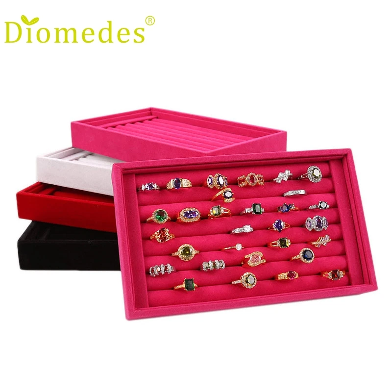 Diomedes 1pc Box Full Velvet Ring Ewelry Earrings Jewelry Diomedes 1pc Box Full Velvet Ring Ewelry Earrings Jewelry Tray 4color No Only Gift 0220 In Stud From Accessories