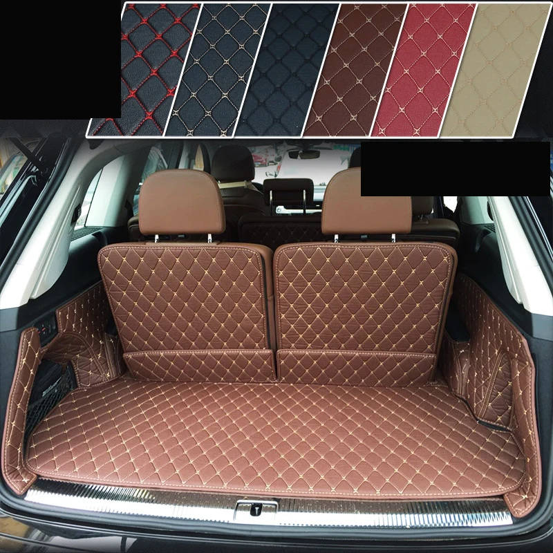 

fiber leather car trunk mat for audi Q7 2008 2009 2010 2011 2012 2013 2014 2015 2016 2017 2018 2019 rs q7 car accessories