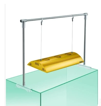 Colgador de lámpara de inoxidable para pecera, soporte de lámpara para luz de reptiles y Acuario, colgador de lámpara para hierba y planta de pecera Colgador de pecera|herramientas de limpieza| -