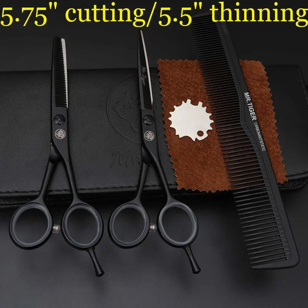 Хит, японские ножницы для волос, набор 5,5/5,75 дюймов, парикмахерские ножницы, ножницы для стрижки волос, парикмахерские ножницы для волос, набор инструментов для истончения - Цвет: 2 scissors comb bag