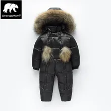 Orangemom/Зимний комбинезон высокого качества, зимний комбинезон для малышей возрастом от 1 года до 4 лет, детское зимнее пальто куртка детская ветрозащитная одежда для мальчиков и девочек