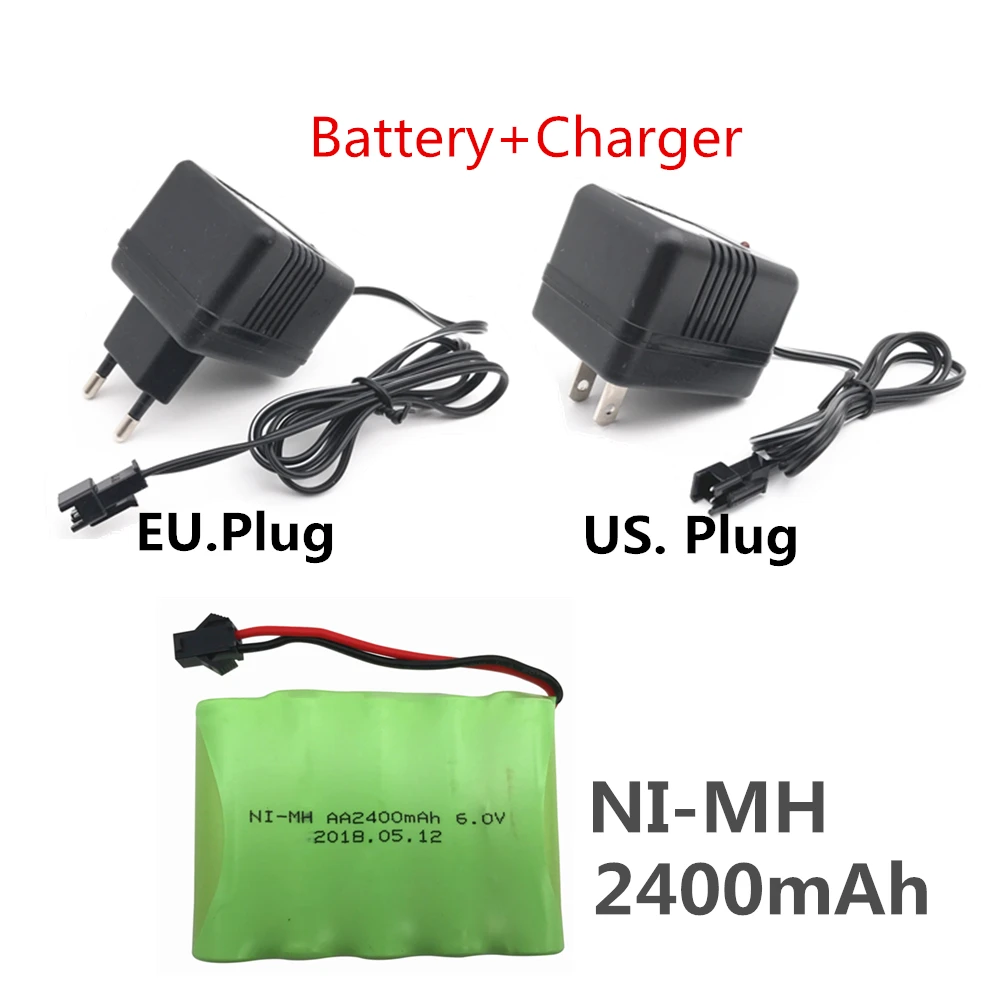 

6v 2400mah AA NI-MH M Battery High capacity electric toy rechargeable battery Remote car ship robot with charger