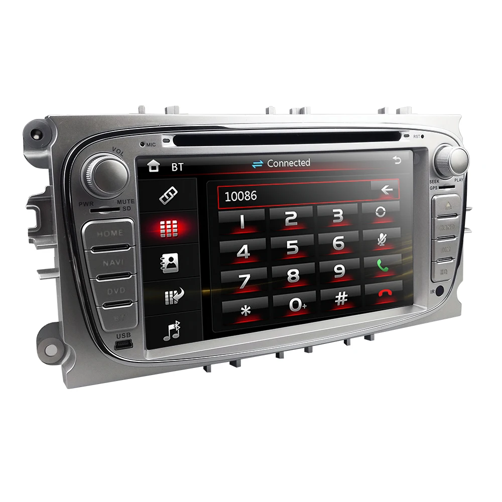 Clearance 7Inch 2Din Car DVD Player For Ford Focus 2 S-Max C-Max Mondeo 4 Galaxy Kuga 2008-2010 RDS DAB+ OBD2 Mirror link Subwoofer Camera 3