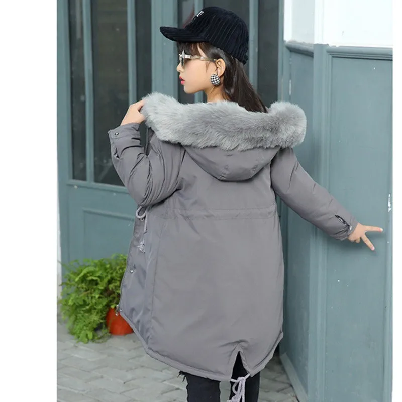 Children Winter Jacket New Fashion Girl Clothing Warm Down Cotton Girl Thickening Hooded Kids Clothes Snowsuits Winter Coat