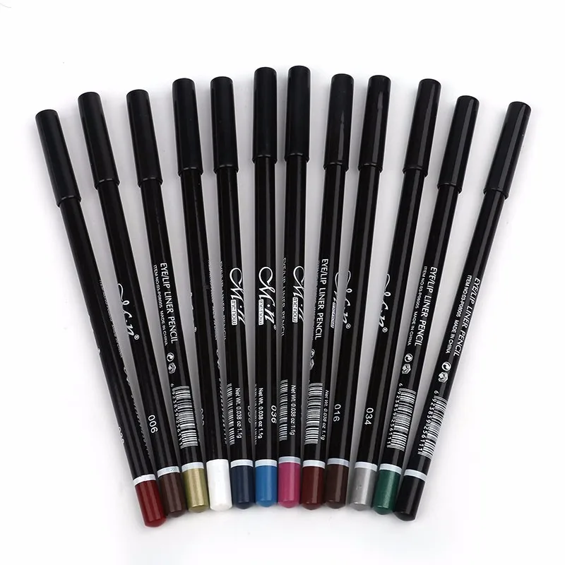 MENOW 12 Colors Eye Make Up Eyeliner Pencil Waterproof Eyebrow Beauty Pen Eye Liner Lip sticks Cosmetics Eyes Makeup