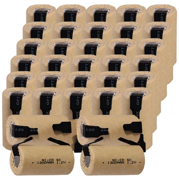 

34 pcs SC battery 4.25cm*2.2cm 1300mah 1.2V NICD SUBC batteries for MAKITA for HITACHI for METABO for MAKITA for DEWALT