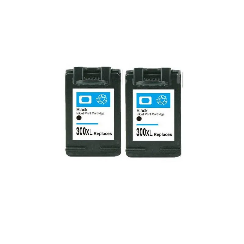 2 Pcs black Ink Cartridge for HP 300 300XL for HP Deskjet D1660 D2560 D2660 D5560