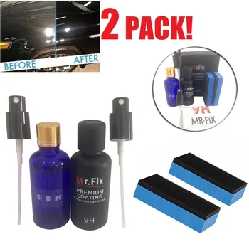 

Car Repair Agent 2PCS 30ML 9H Car Oxidation Liquid Ceramic Coat Super Hydrophobic Glass Coating Set