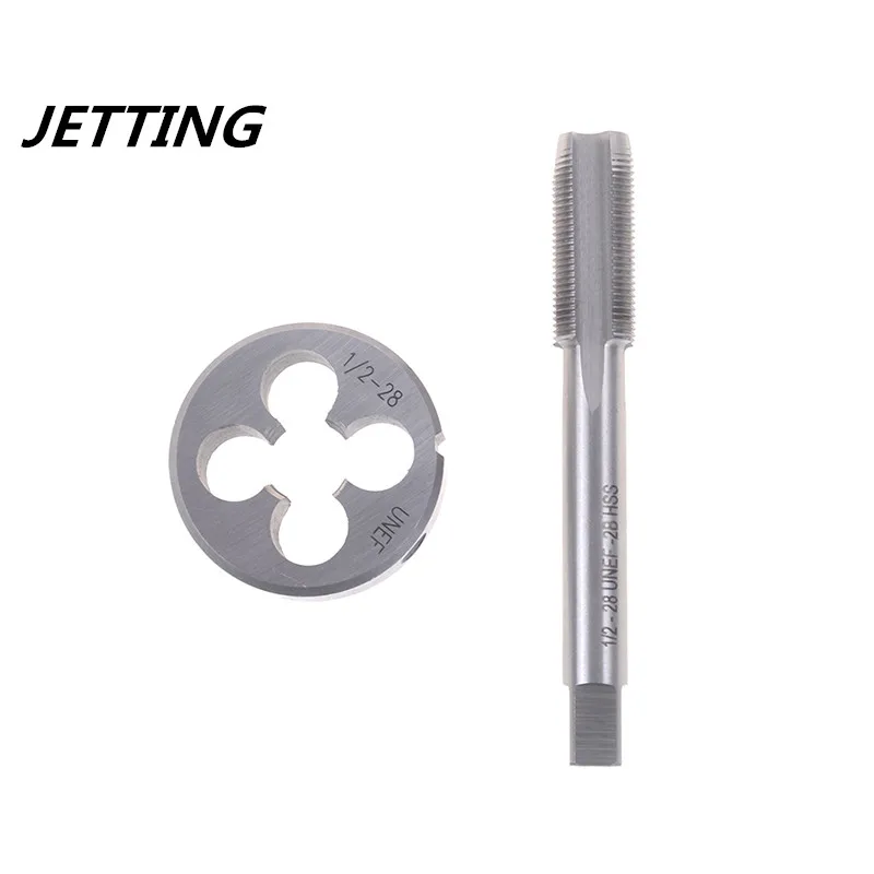 1pc HSS Machine M12 X 1.25mm Plug Tap and 1pc M12 X 1.25mm Die Threading Tool