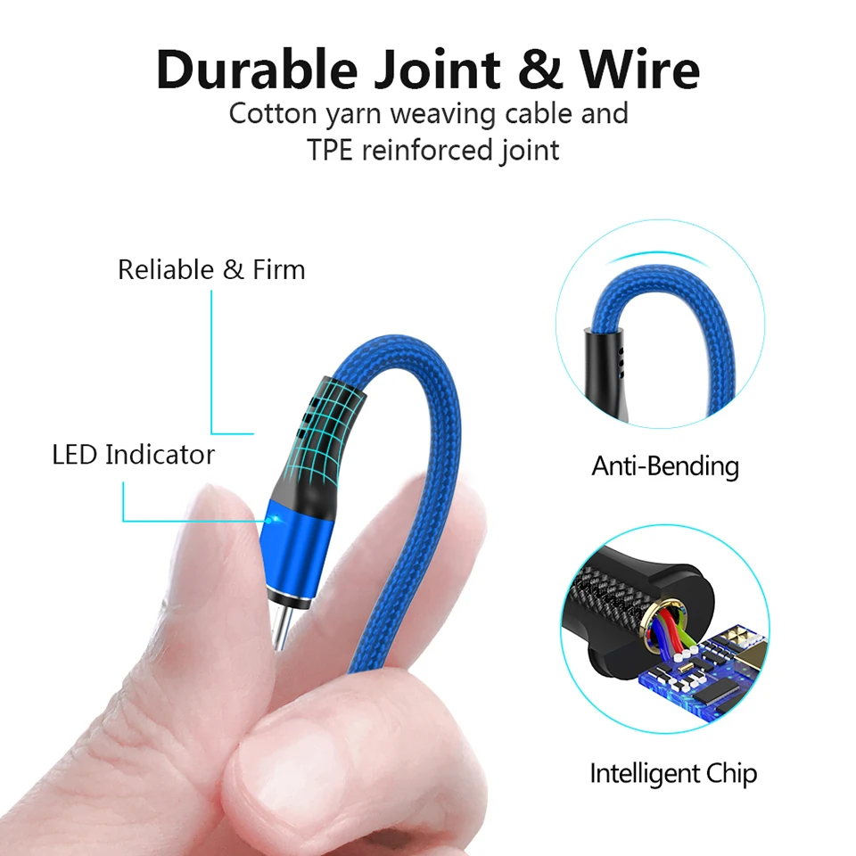 MANTIS Magnetic Cable USB Cable For iPhone Cable Apple Xs Max XR X 7 6 6s 5 5s Se iPad Quick Charge 3.0 Fast Charging Wire Cord 7