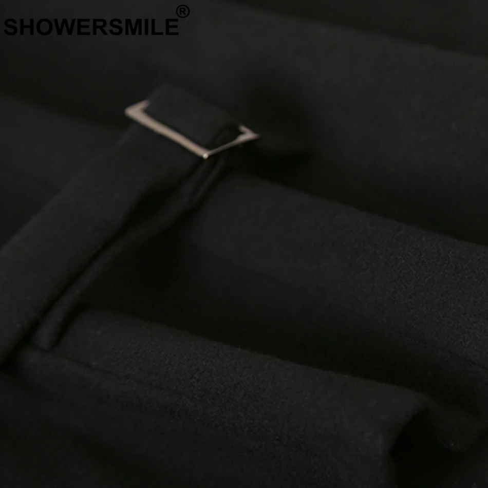SHOWERSMILE Plus Size Vest Women Black Tweed Sleeveless Jackets Female Elegant Short Plain Spring Fashion Ladies Waistcoat 4xl