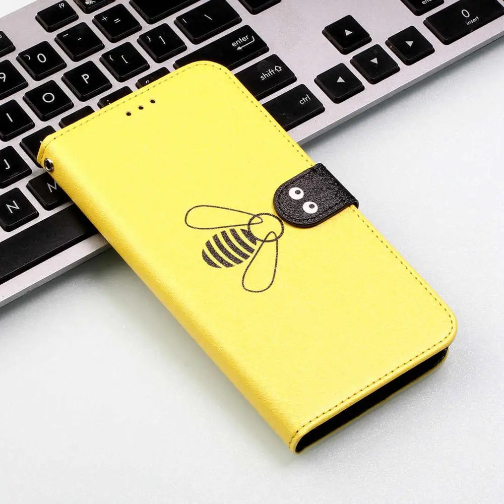 

Bee Flip Leather Phone Case For Xiaomi Redmi Note7 Pro Wallet Card Holder Slot Stand Back Cover For Redmi Note7 Pro Coque Fundas