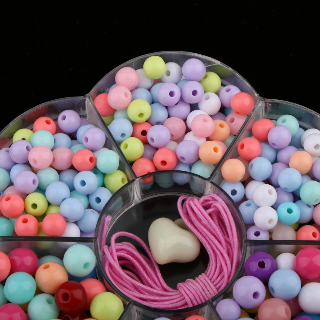 200 Pieces Acrylic Beads Toy Jewelry Making Beads Set Accessories Kids Adults Children Necklace Bracelets Craft DIY Kit