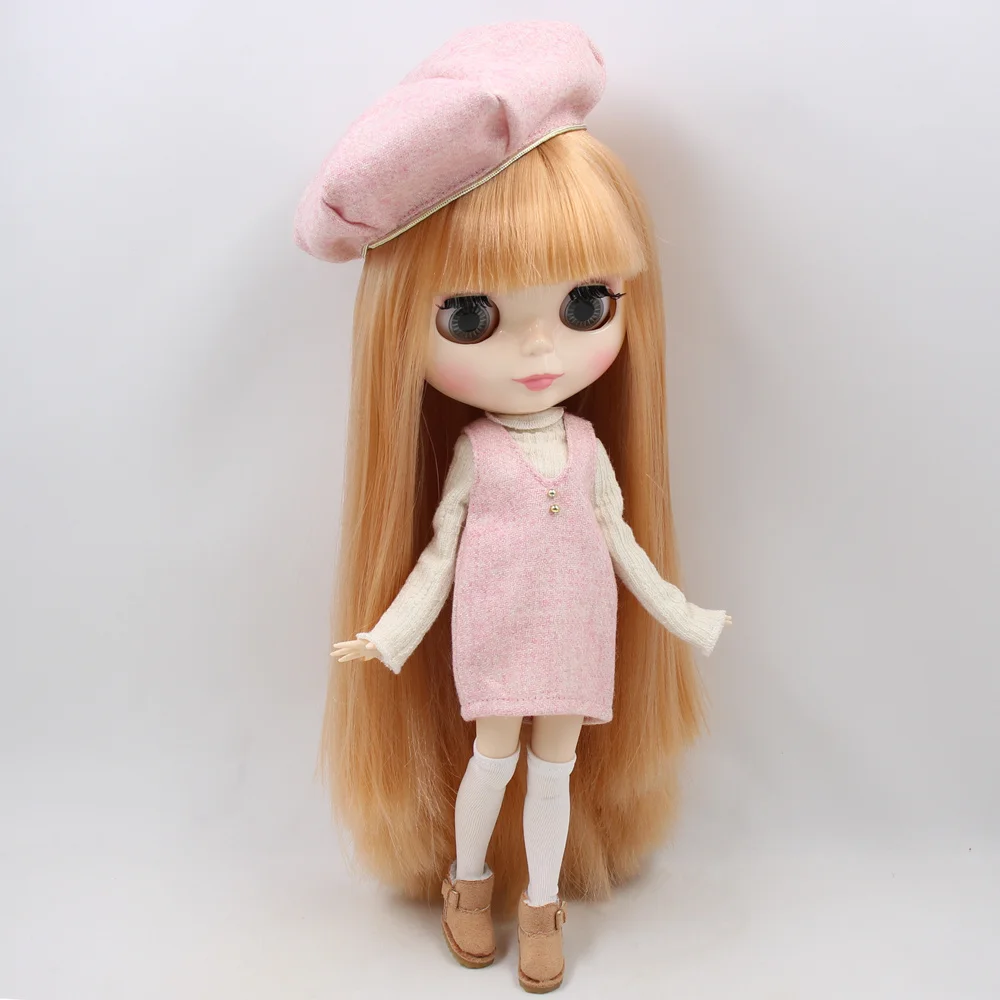 Outfits for Blyth doll knitting shirt with dress,hart and socks Swet and Vintage suit for 1/6 azone BJD pullip licca
