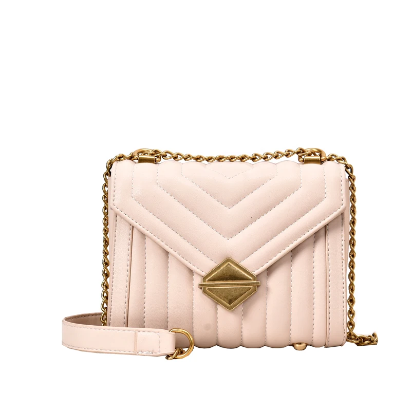 

Elegant Female Flap Square Bag 2019 Summer New Quality PU Leather Women's Designer Handbag Lock Chain Shoulder Messenger Bags