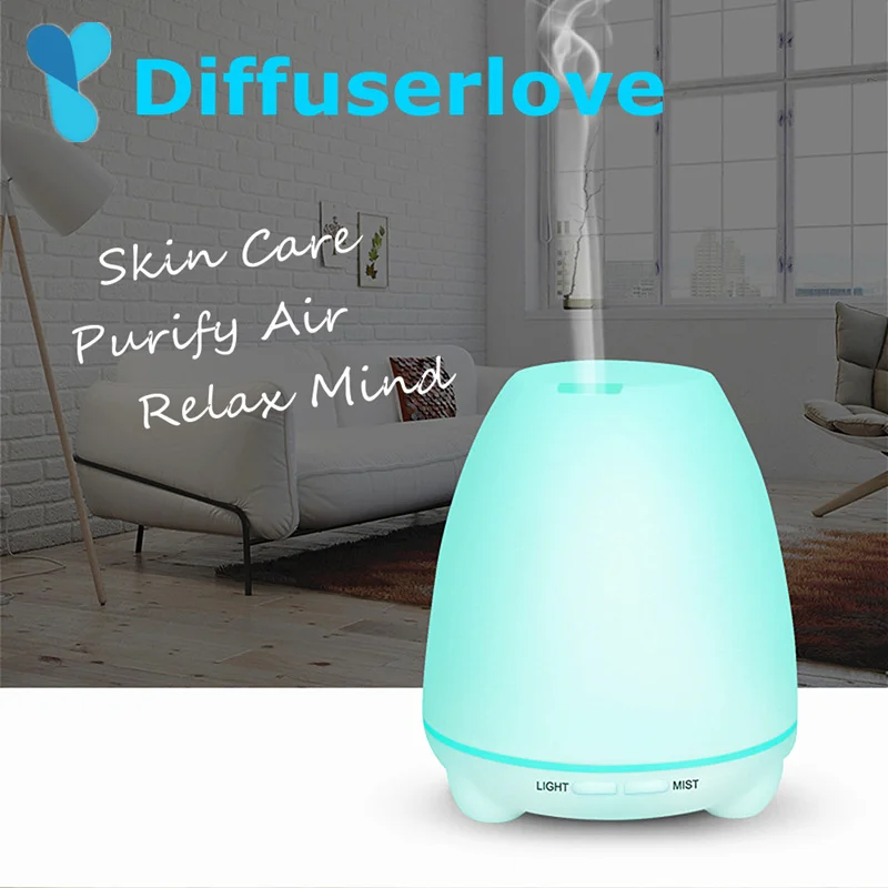 

Diffuserlove 100ml Ultrasonic Air Humidifier Essential Oil Diffuser with LED Light Aroma Cool Mist Maker Household for office