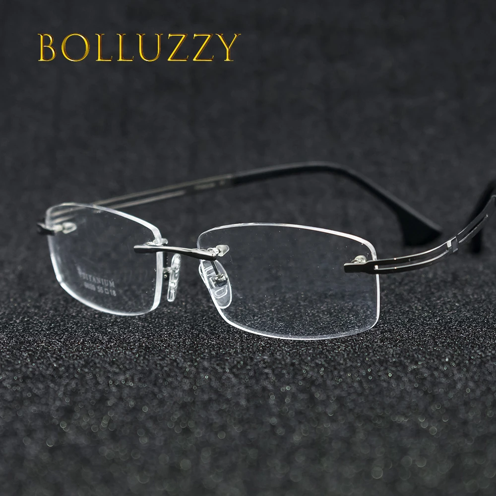 Pure Titanium Degree Eyeglasses Frame Eyewear for Men Business Men Optical Prescription Receipt