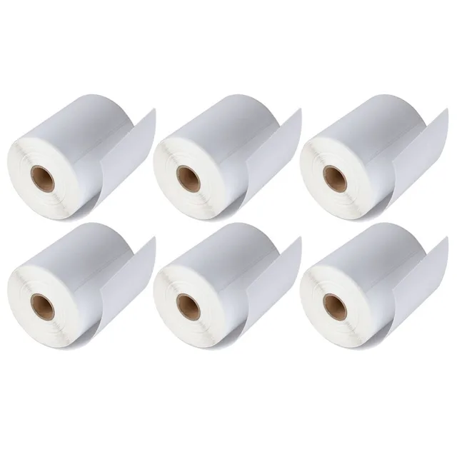 mflabel 6 rolls white adhesive sticky address labels 100mm x 150mm