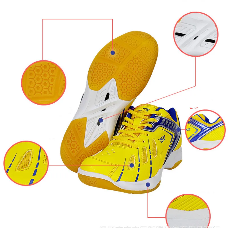 

Badminton Shoes 2019 Air-permeable PU Mesh sneakers men Light Shock Absorption Wear-resistant 3D Carbon Fiber Power women Shoes