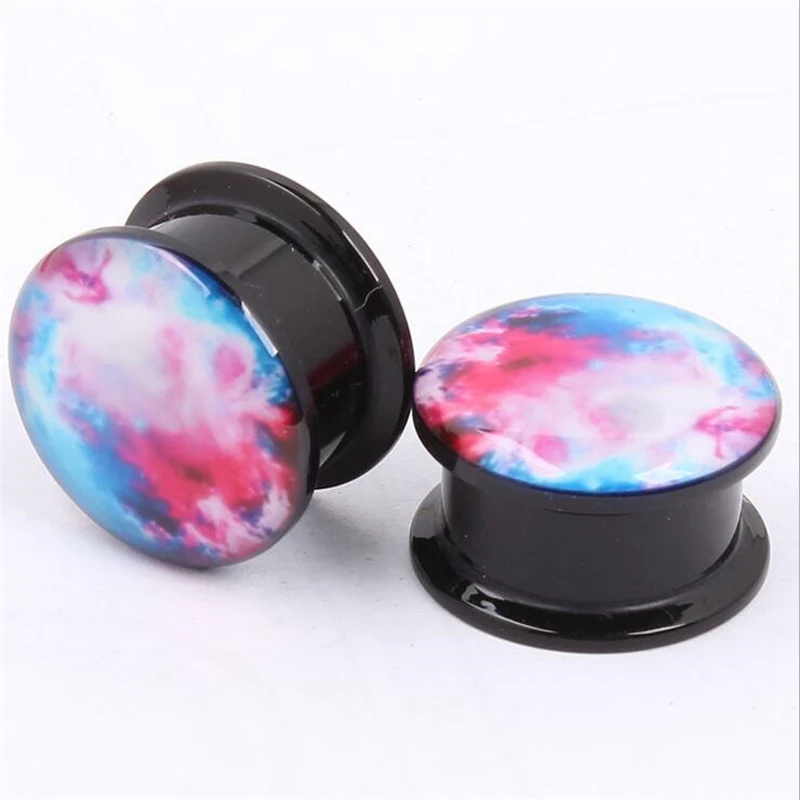 

Black Acrylic Ear Stretcher FleshTunnel Expansions Ear Gauges Expanders Cloud Ear Plugs Piercing Expander Body Jewelry Gift
