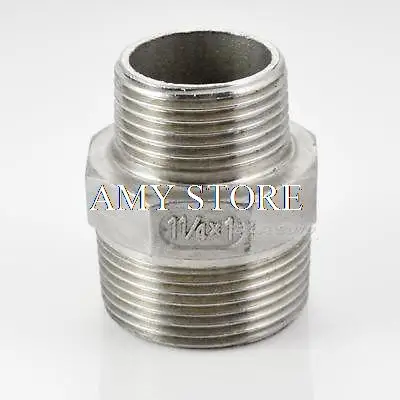 1/1/4"x1" Male to Male M/M Hex Nipple Threaded Reducer Pipe Fitting BSP SS 304 
