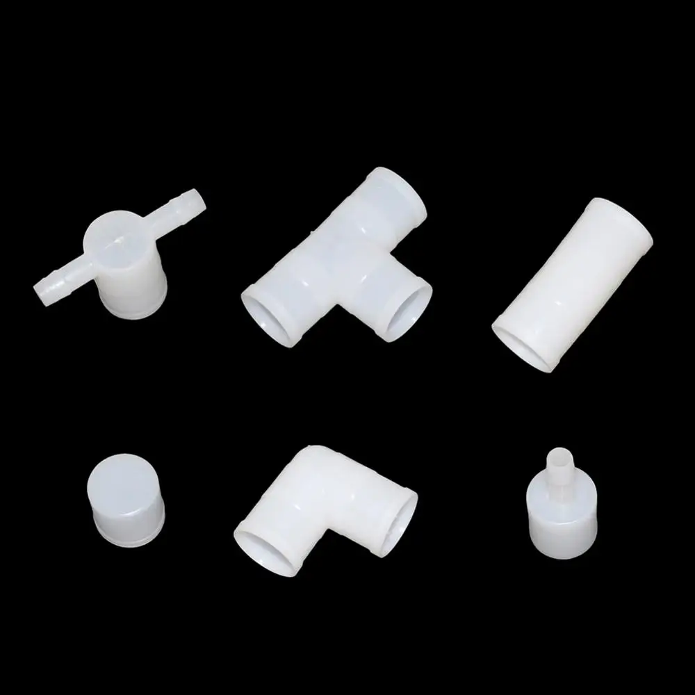 

10Pcs 6 Styles 25 mm Plastic Water Pipe Connectors Chicken Rabbit Bird Drinking Fountain Pipe Connector Poultry Drinker Fittings