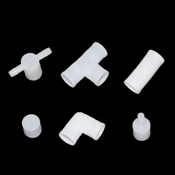 

10Pcs 6 Styles 25 mm Plastic Water Pipe Connectors Chicken Rabbit Bird Drinking Fountain Pipe Connector Poultry Drinker Fittings