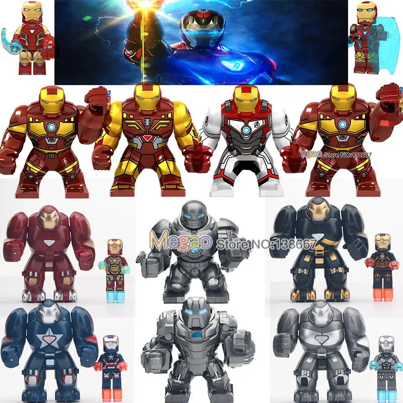 

Single Marvel Avengers 4 Endgame Iron Man Suit Super Heroes Series Movie Action Building Blocks Gifts Toys For Children