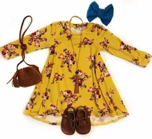 2018 Spring Kids Dresses for Girls Floral Print Baby Girl Dress Children Clothes Cotton Full Sleeve O Neck 2018 Spring Kids Dresses for Girls Floral Print Baby Girl Dress Children Clothes Cotton Full Sleeve O Neck