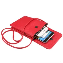 Mini Crossbody Pouch Cell Phone Wallet Case Purse with Shoulder Strap pouch for Phone 7plus samsung S8 S8plus 6.3 inch handbag