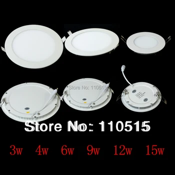 

New 3w/6w/9w/12w/15w/18w Panel kitchen Light Super Thin White/Warm White LED Ceiling Light