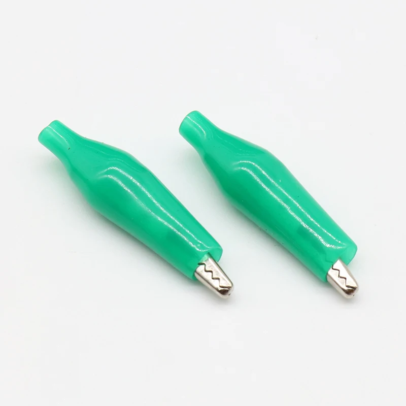 12Pcs Insulation Metal Alligator Clip Electric Test 45MM Lead Red Black Blue Green White Yellow small crocodile clip