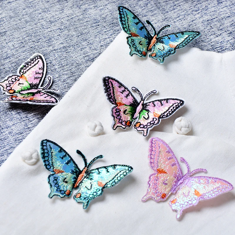 Buy 10Pcs Colorful Butterfly Embroidery Patches