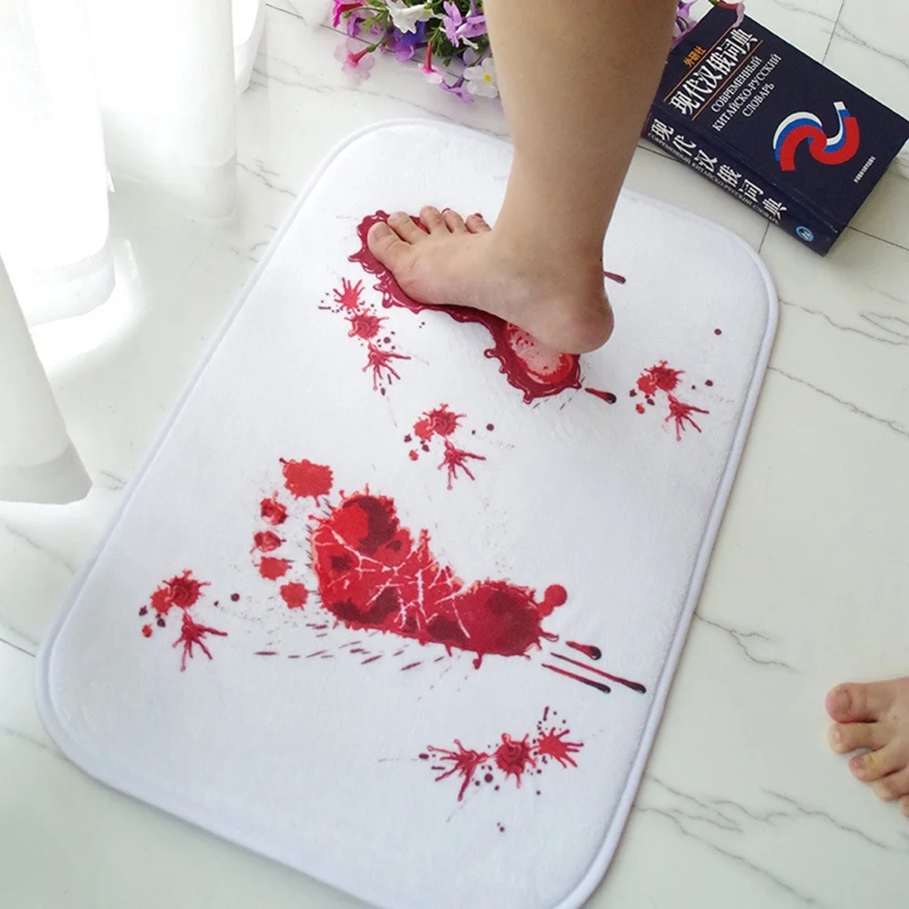 NEW NOVALTY FESTIVE MATS RED MERRY CHRISTMAS DOORMAT NON SLIP GEL BACK 40CMX60CM