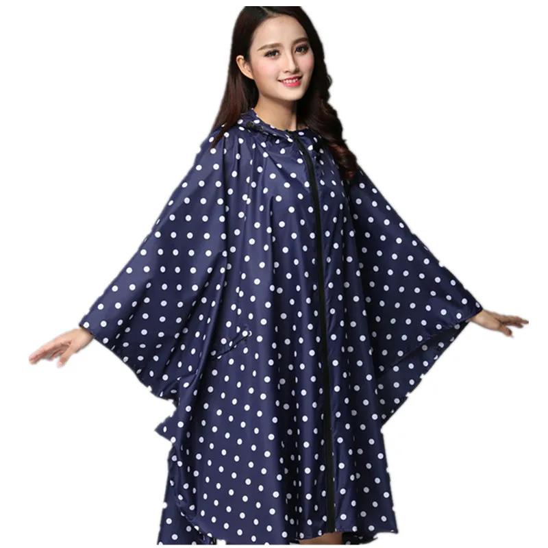 

dots cloak raincoat women cute trench coat female waterproof free breathing rain coat ponchos capa de chuva chubasqueros