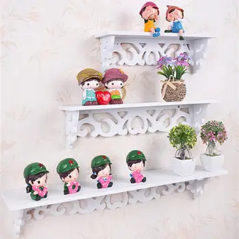 

Hot PVC Board White Carve Display Holders Wall Shelf Rack Storage Ledge Home Decor S/M/L