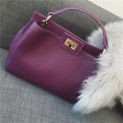 

NEW Fashion Women Peekaboo Bag Handbags Litchi Ladies Messenger Bag Crossbody Bag Shoulder Designer Tote Bag Bolsos Mujer de